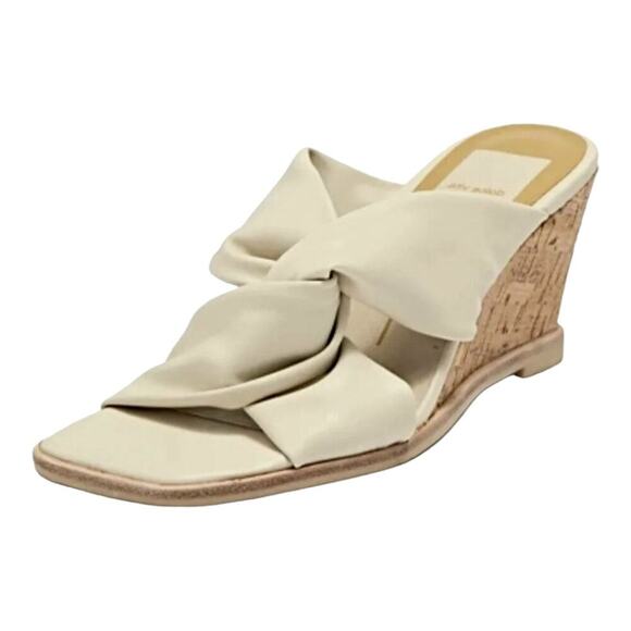 Dolce Vita-Nyome Twisted Cork Wedge in Ivory size 9 - Picture 1 of 8